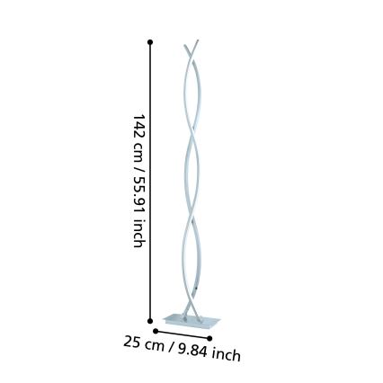 Eglo - Lampadaire LED, 36 W, 230 V, chrome brillant