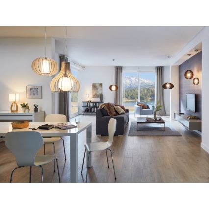 Eglo 96211 - Suspension sur câble TINDORI 1 x E27/60 W/230 V Ø 50 cm blanche