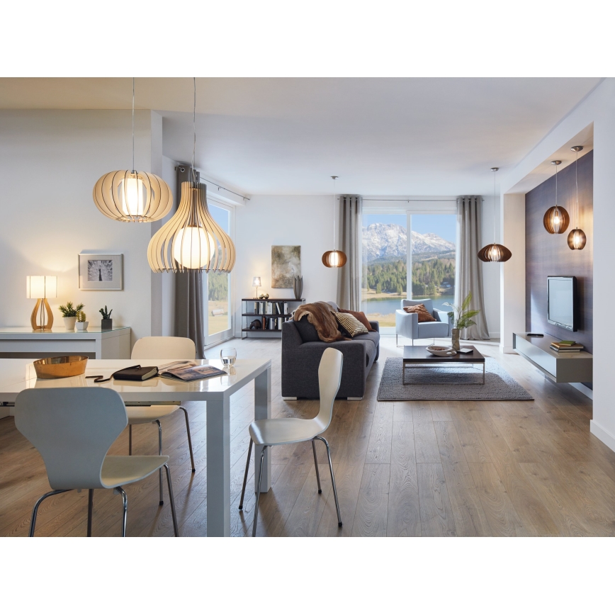 Eglo 96211 - Suspension sur câble TINDORI 1 x E27/60 W/230 V Ø 50 cm blanche