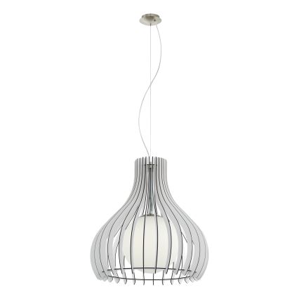 Eglo 96211 - Suspension sur câble TINDORI 1xE27/60W/230V Ø 50 cm blanche