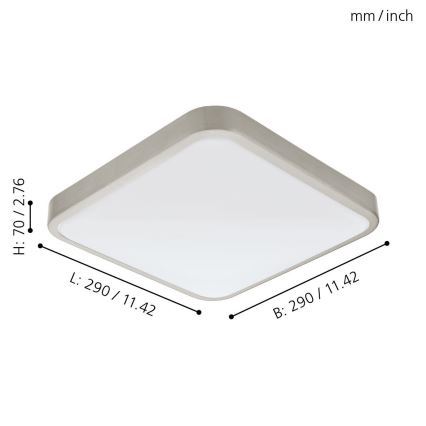 Eglo 96231 - Luminaire LED pour salle de bains MANILVA LED/16W/230V IP44
