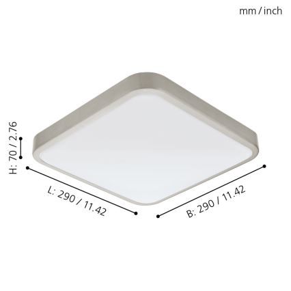 Eglo - Luminaire LED salle de bain LED/16W/230V IP44