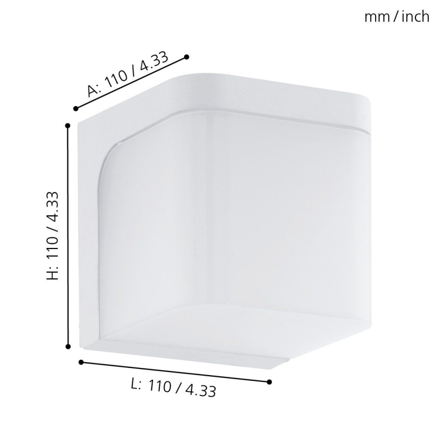 Eglo 96255 - Applique murale d'extérieur à LED JORBA LED/4,9W/230V IP44