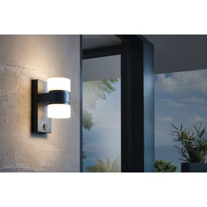 Eglo - Applique murale LED extérieure avec capteur 2xLED/6W IP44