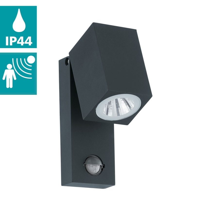 Eglo - Applique murale LED extérieure avec capteur LED/5W/230V IP44