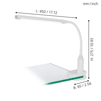 Eglo - Lampe LED à intensité modulable à pince LED/4,5W/230V