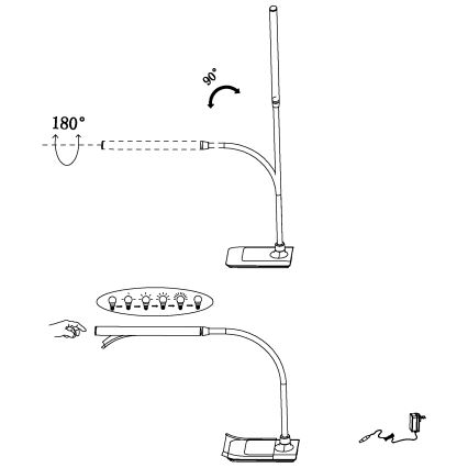 Eglo - Lampe de table LED à intensité modulable LED/3,5W/230V