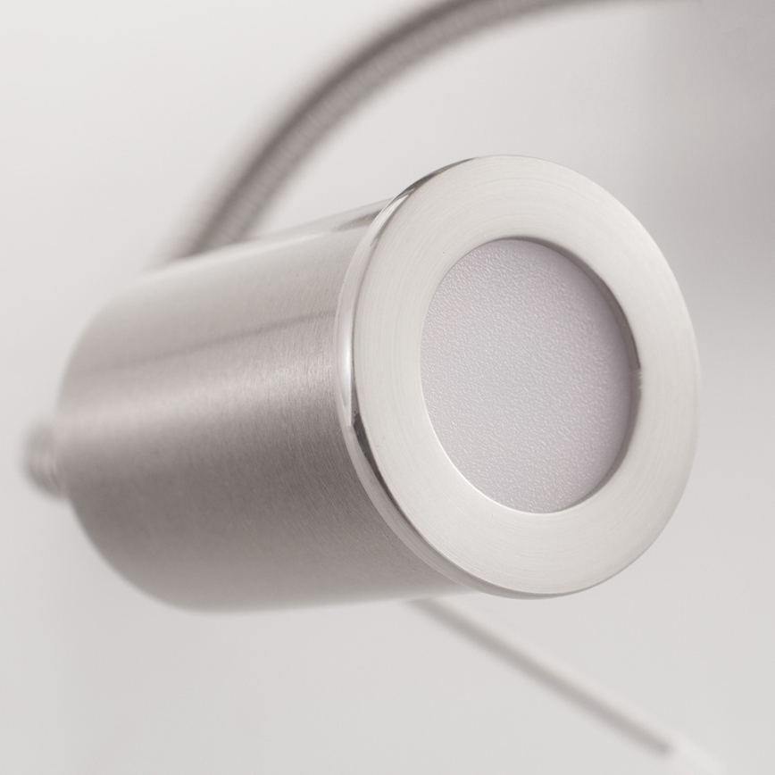 Eglo - Luminaire flexible 1xE27/40W+LED/3,8W taupe