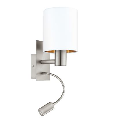 Eglo - Luminaire LED flexible 1xE27/40W/230V + LED/3,8W blanc