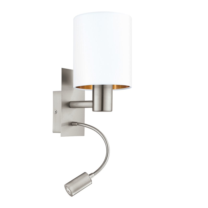 Eglo - Luminaire LED flexible 1xE27/40W/230V + LED/3,8W blanc
