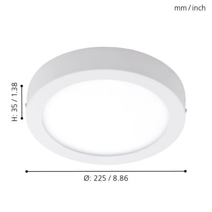 Eglo - Plafonnier extérieur LED LED/16,5W/230V IP44