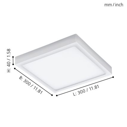 Eglo - Plafonnier extérieur LED LED/22W IP44
