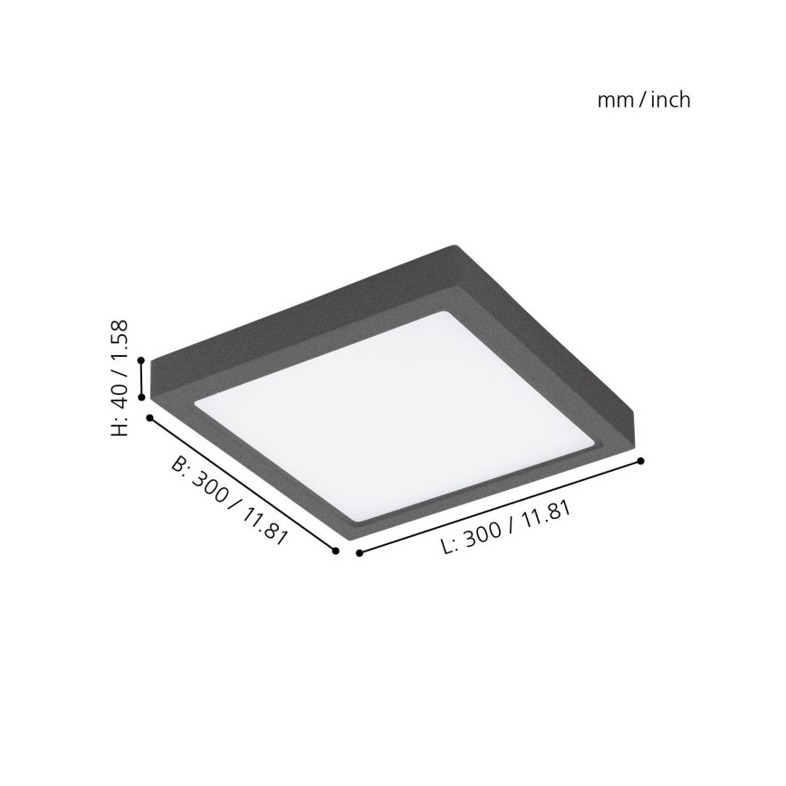 Eglo - Plafonnier extérieur LED/22W IP44