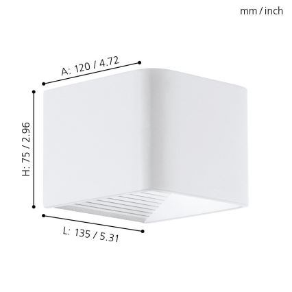Eglo 96497 - Applique murale extérieure DONINNI LED/6W/230V IP44