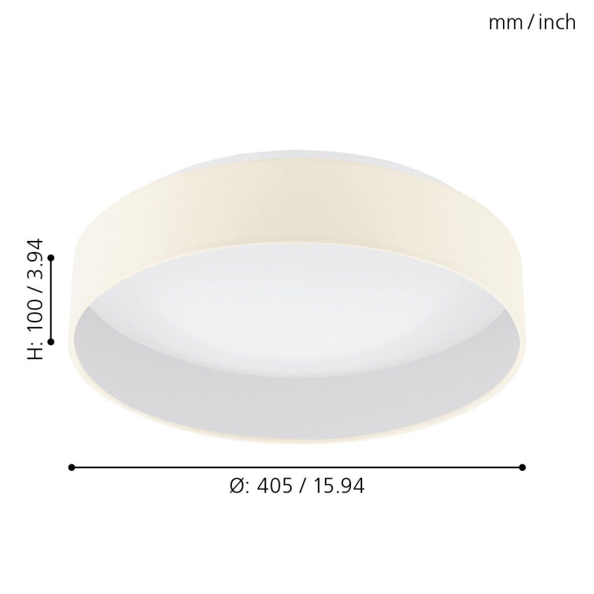 Eglo - Plafonnier à intensité variable 1xLED/18W/230V beige
