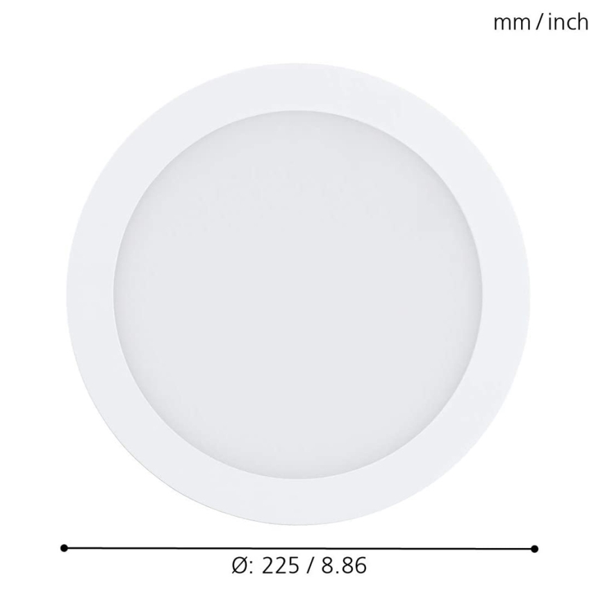 Eglo - Luminaire encastré LED RGBW dimmable FUEVA-C LED/15,6 W/230 V Ø 22,5 cm