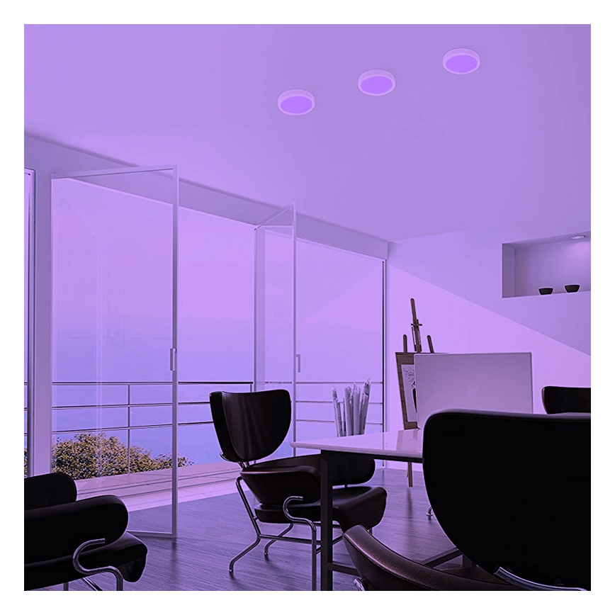 Eglo - Plafonnier LED RGBW dimmable FUEVA-C LED/15,6W/230V Bluetooth Ø 22,5 cm