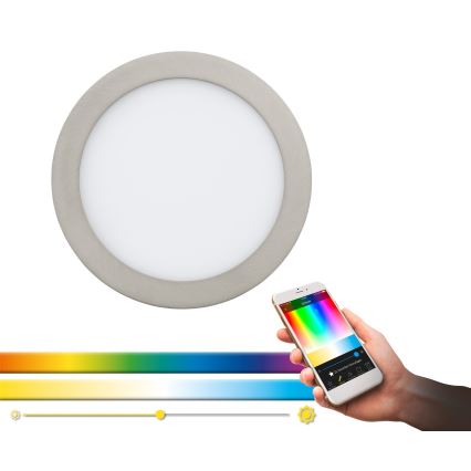 Eglo - Plafonnier encastré LED RGB dimmable FUEVA-C LED/15,6W/230V Ø 22,5 cm