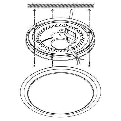 Eglo - Plafonnier LED RVBW à intensité variable COMPETA-C LED/17W/230V + télécommande