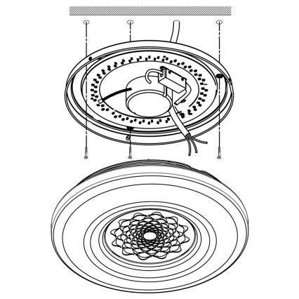 Eglo - Applique murale ou Plafonnier LED RGBW à intensité variable CAPASSO-C LED/17W/230V