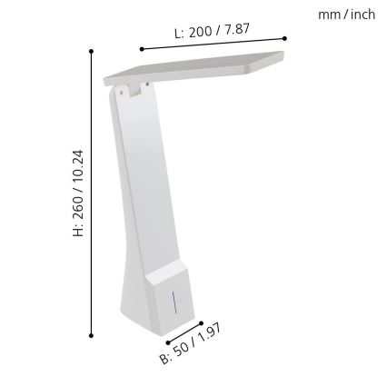 Eglo - Lampe de table LED à intensité variable 1xLED/1,8W/230V blanche