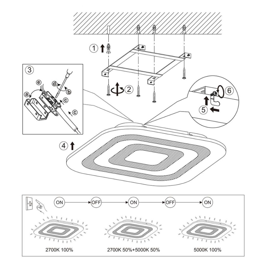 Eglo - Plafonnier REDUCTA 1xLED/30W/230V à intensité variable