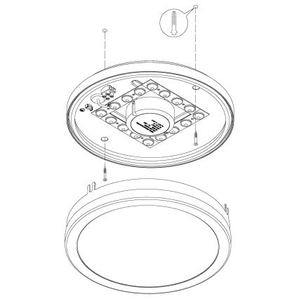 Eglo - Plafonnier à intensité variable LED salle de bain LOCANA-C LED/14W/230V Bluetooth IP44