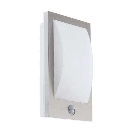 Eglo - Applique murale extérieure avec détecteur 1xE27/12W/230V IP44 chrome mat