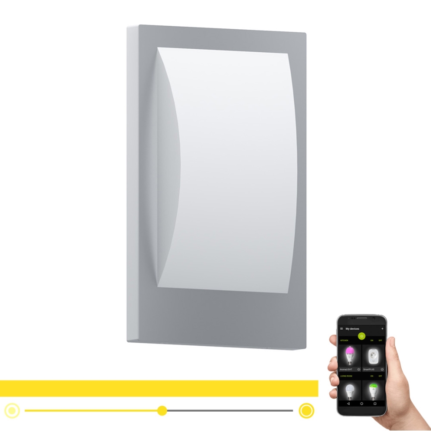 Eglo 97239 - Luminaire d'extérieur LED à intensité variable VERRES-C 1xE27/9W/230V IP44, chrome mat