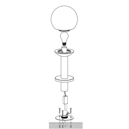 Eglo - Lampe LED à intensité variable extérieure NISIA-C 1xE27/9W/230V 525 mm IP44