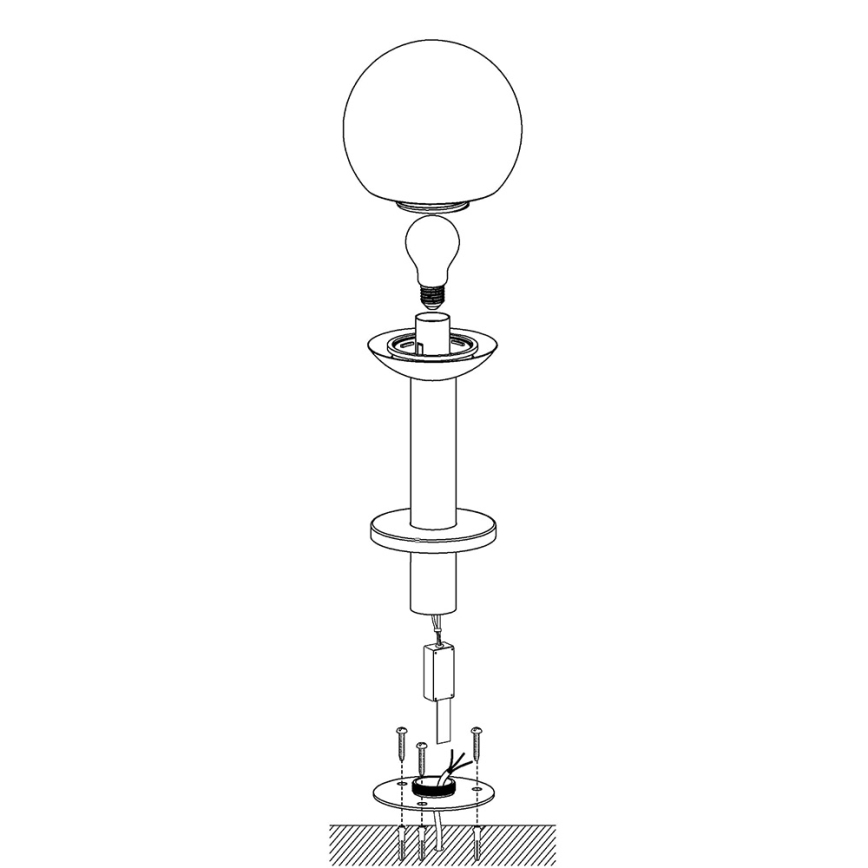 Eglo - Lampe LED à intensité variable extérieure NISIA-C 1xE27/9W/230V 525 mm IP44