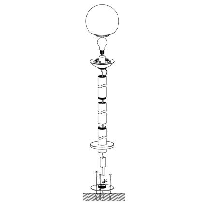 Eglo 97249 - Lampe extérieure LED dimmable NISIA-C 1xE27/9W/230V 980 mm IP44