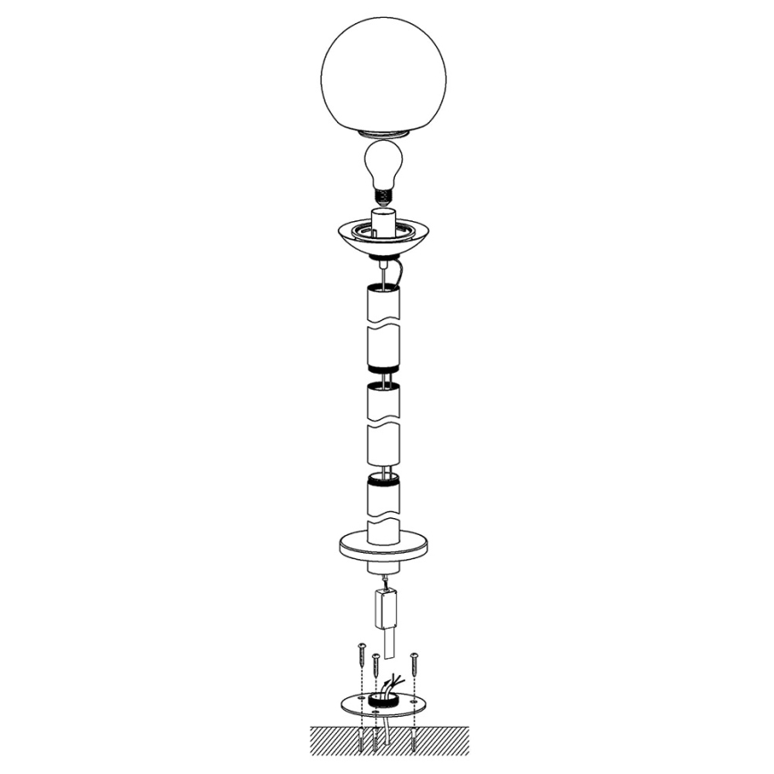 Eglo - Lampe LED à intensité variable extérieure NISIA-C 1xE27/9W/230V 980 mm IP44