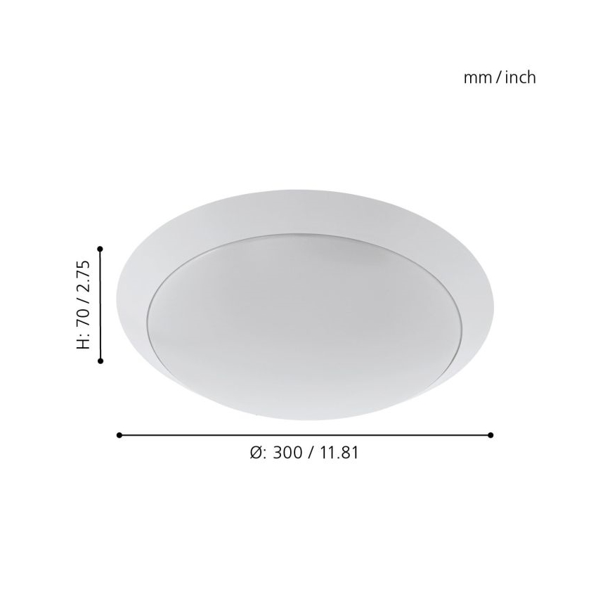 Eglo - Plafonnier LED salle de bain LED/11W/230V blanc IP44