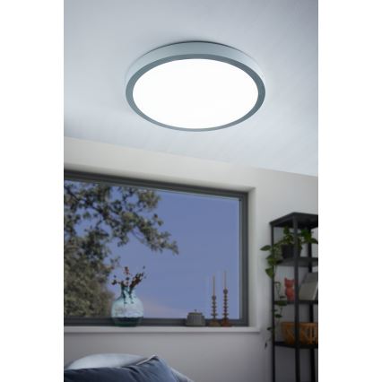 Eglo - plafonnier LED 1xLED/25W/230V argent rond 4000K