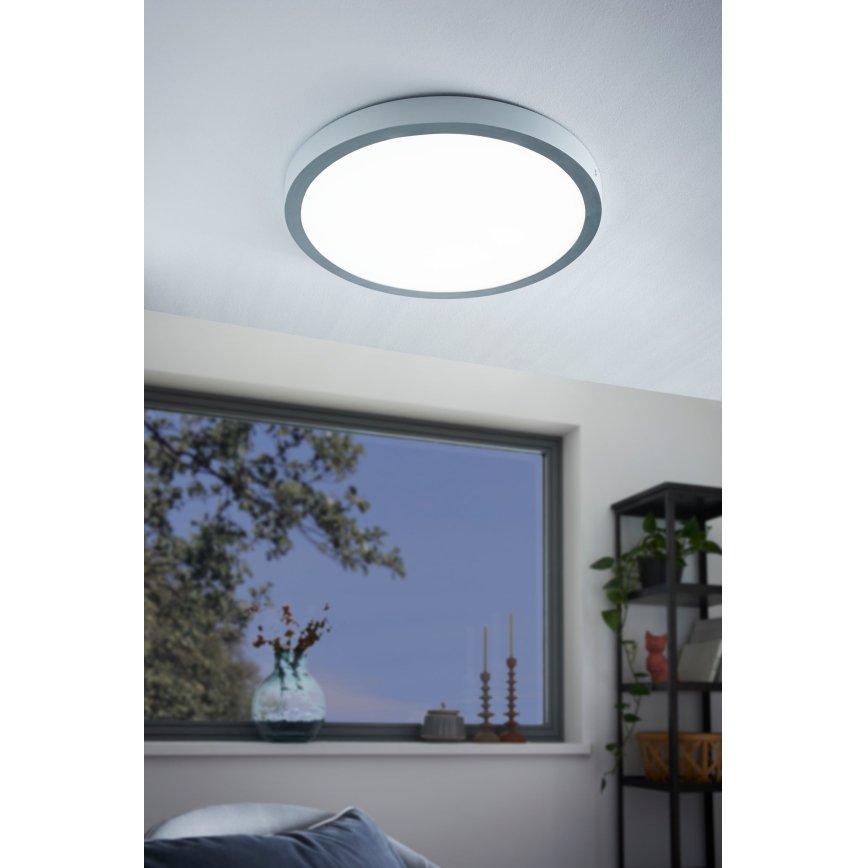Eglo - plafonnier LED 1xLED/25W/230V argent rond 4000K