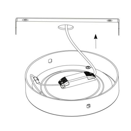 Eglo - plafonnier LED 1xLED/25W/230V argent rond 4000K