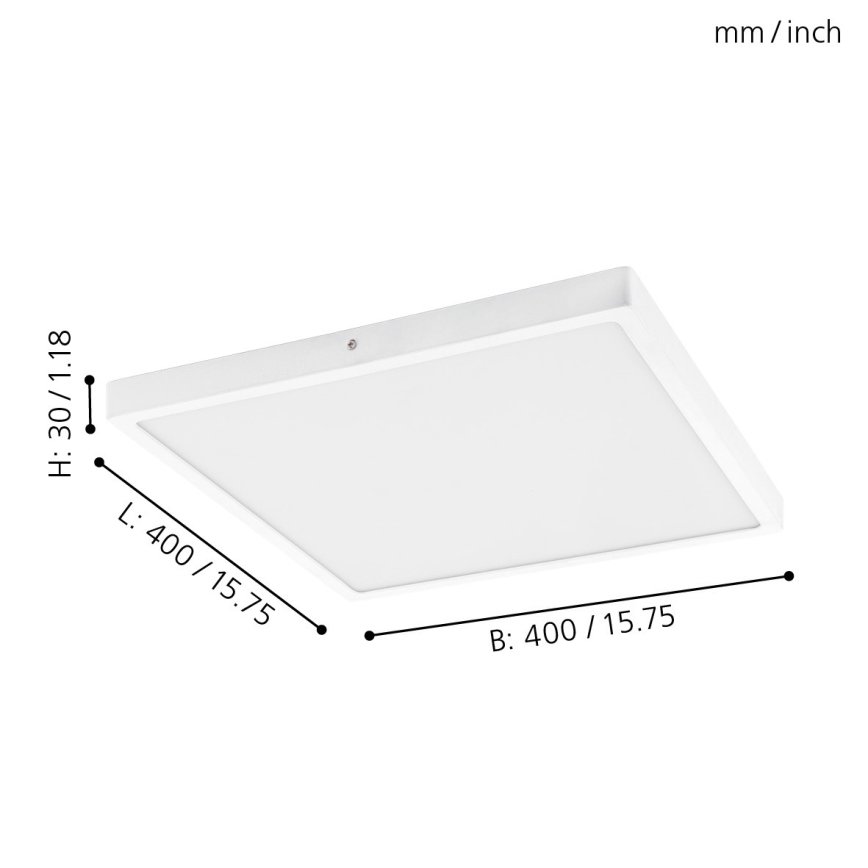 Eglo - Plafonnier LED LED/25W/230V blanc carré 4000K 40x40 cm