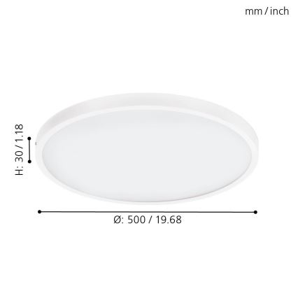 Eglo - Plafonnier LED dimmable 1xLED/25W/230V Ø 50 cm