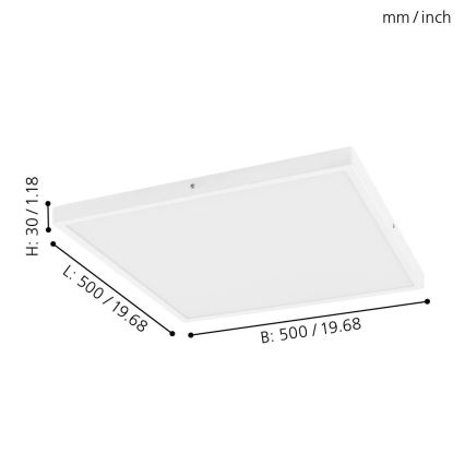 Eglo - Plafonnier LED à intensité modulable 1xLED/25W/230V