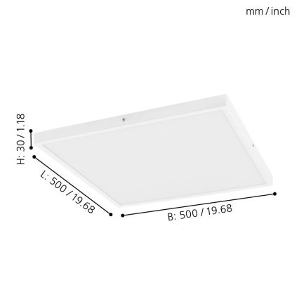 Eglo - Plafonnier LED à intensité modulable 1xLED/25W/230V