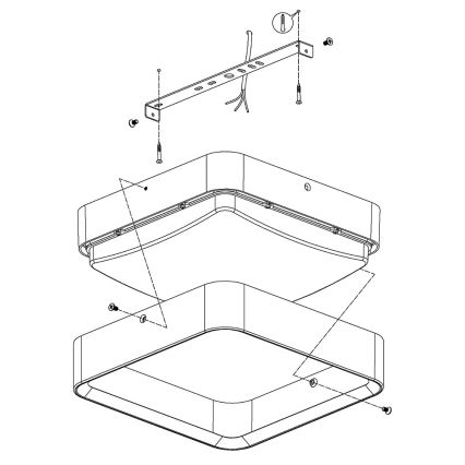 Eglo - Plafonnier extérieur à intensité variable LED/14,6W/230V