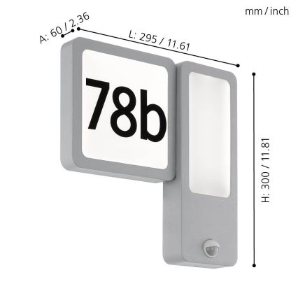 Eglo - Applique murale extérieure LED 2xLED/2,7W + LED/3,6W/230V IP44