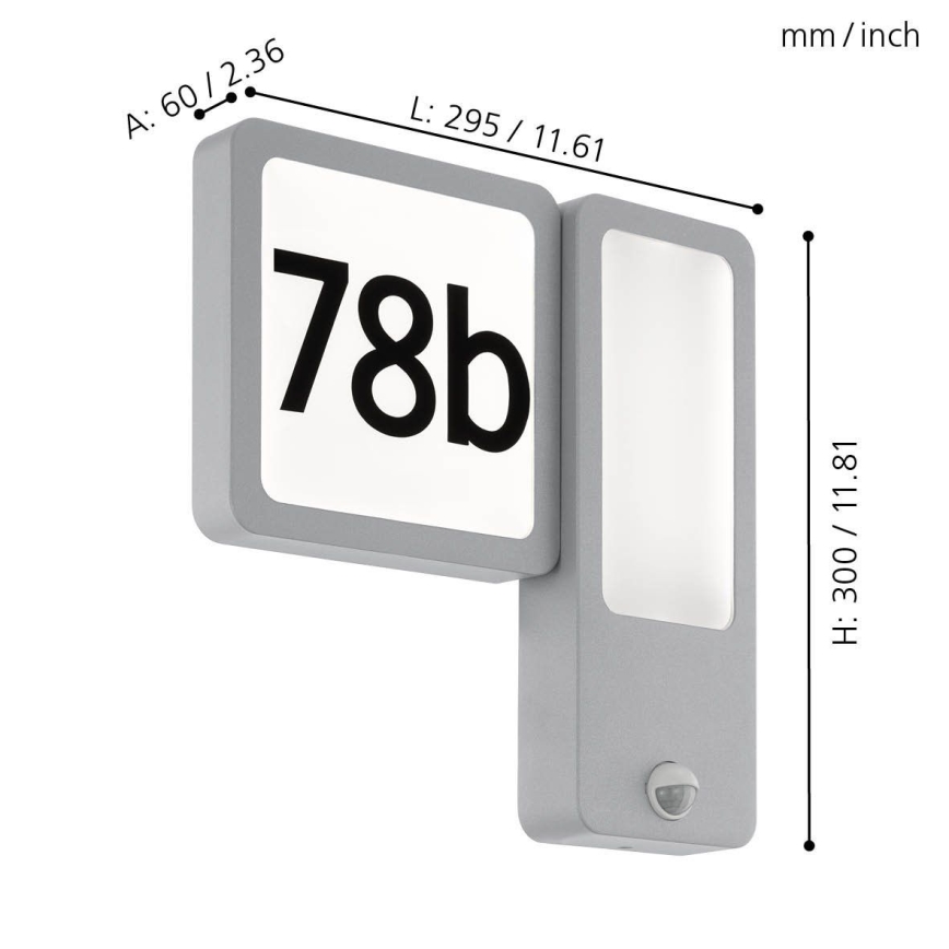 Eglo - Applique murale extérieure LED 2xLED/2,7W + LED/3,6W/230V IP44