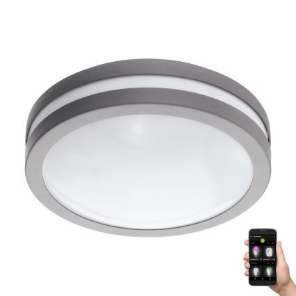 Eglo - Plafonnier LED à intensité variable salle de bain LOCANA-C LED/14W gris IP44