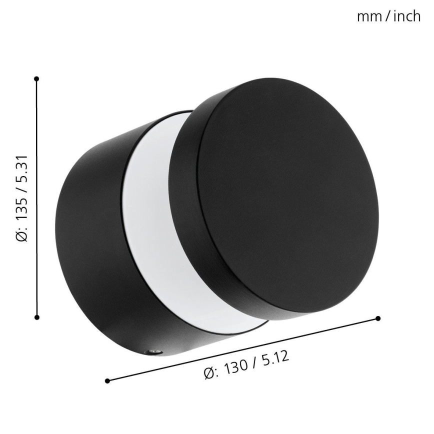 Eglo - Applique murale d'extérieur LED/11W/230V noire IP44
