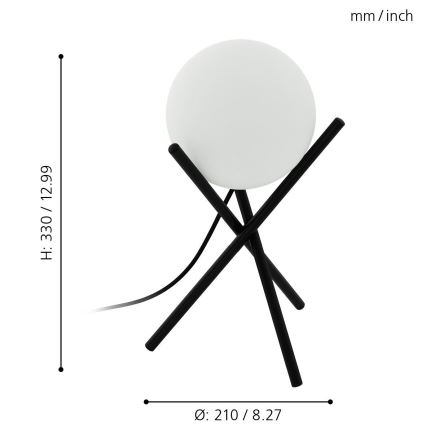 Eglo - lampe de table 1xE14/28W/230V