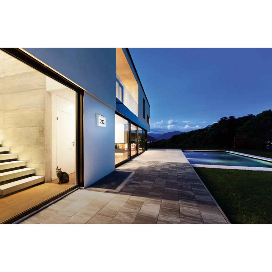 Eglo - Numéro de maison solaire LED/2W/3,7V 2000 mAh IP44