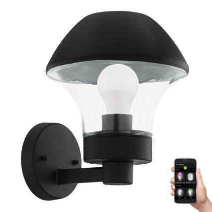 Eglo 97446 - Applique murale LED extérieur à intensité variable VERLUCCA-C 1xE27/9W/230V IP44 Bluetooth