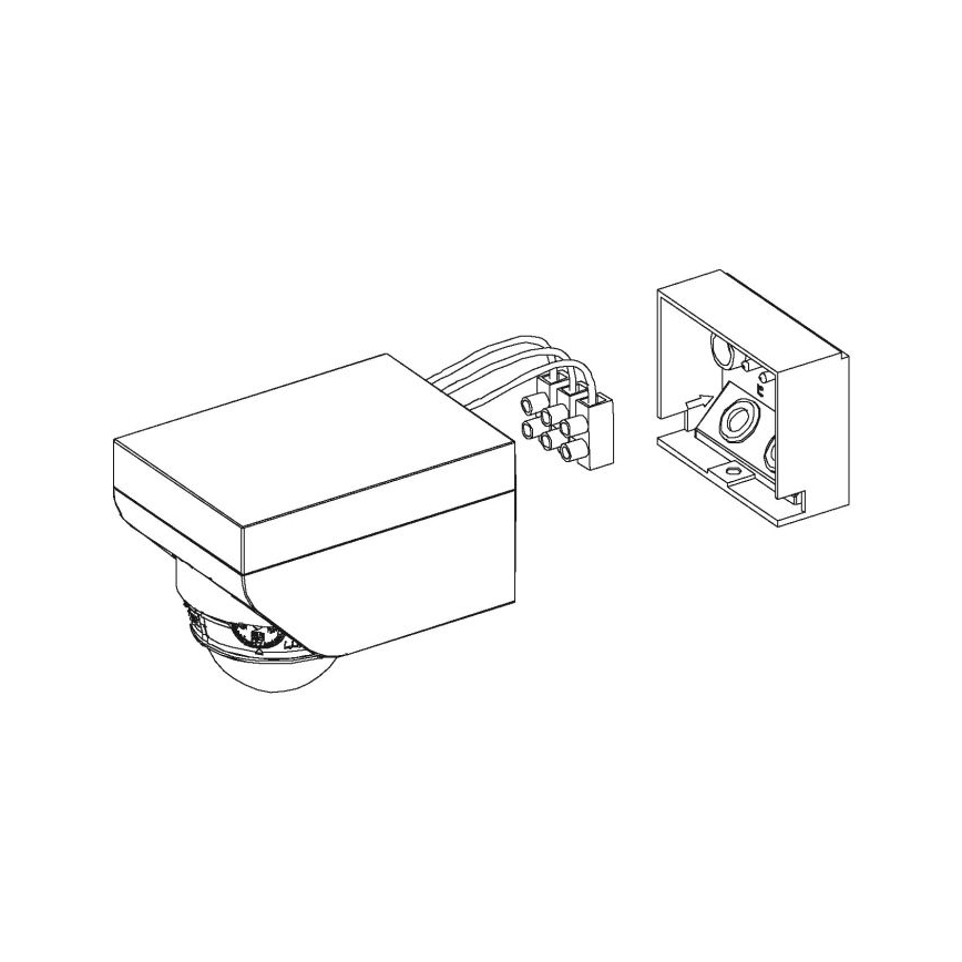 Eglo - Détecteur de mouvement extérieur 12 m blanc IP44